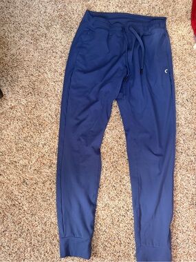 Women’s Confluence Zipper Navy Blue Jogger Pants with Drawstring
